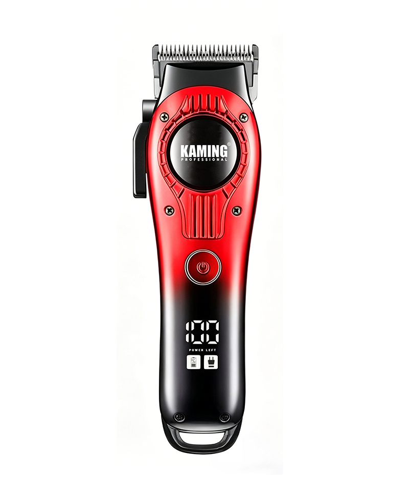 Kaming 1708 静かな電気バリカン、デジタルディスプレイ付きサロン使用のためのプロフェッショナルフェードクリッパー