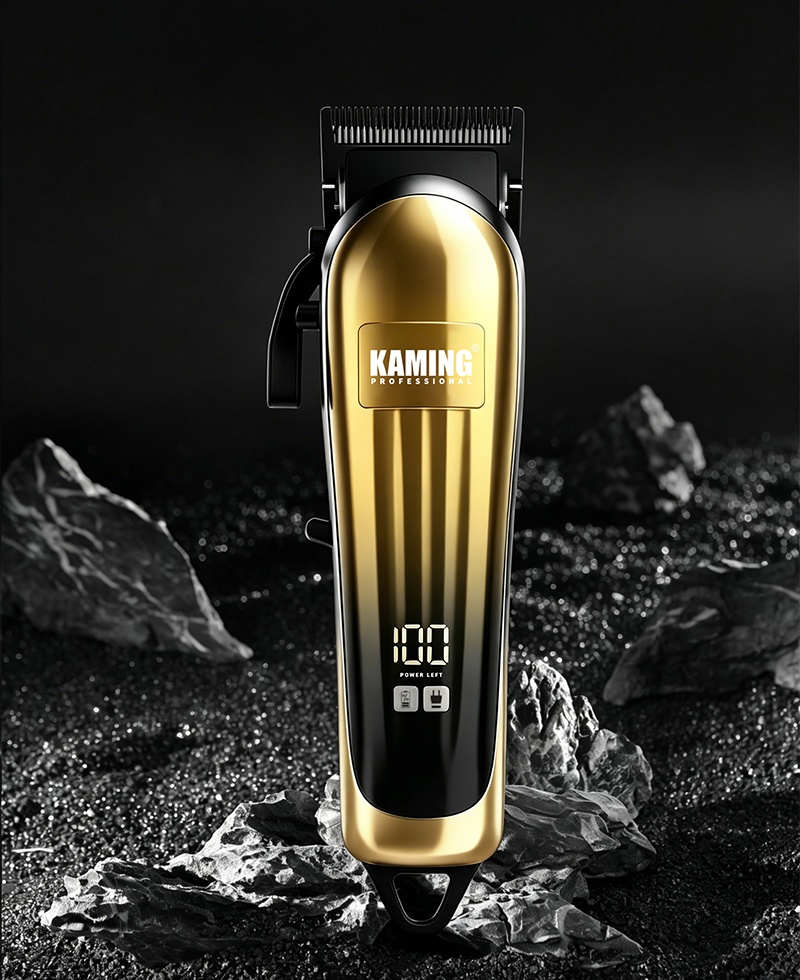Kaming802 家庭用電気バリカンプロフェッショナルテーパートリマー高品質電気バリカンデジタルディスプレイ