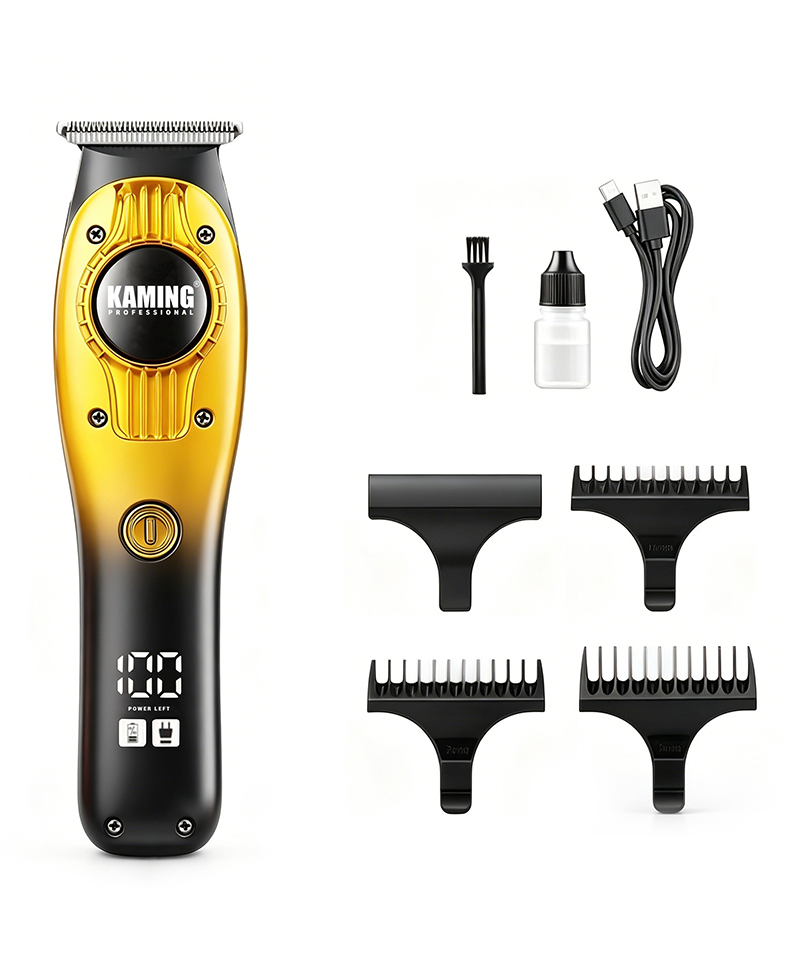 Kaming 1710 プロフェッショナル ゼロギャップ デジタル ディスプレイ カービング ヘア トリマー